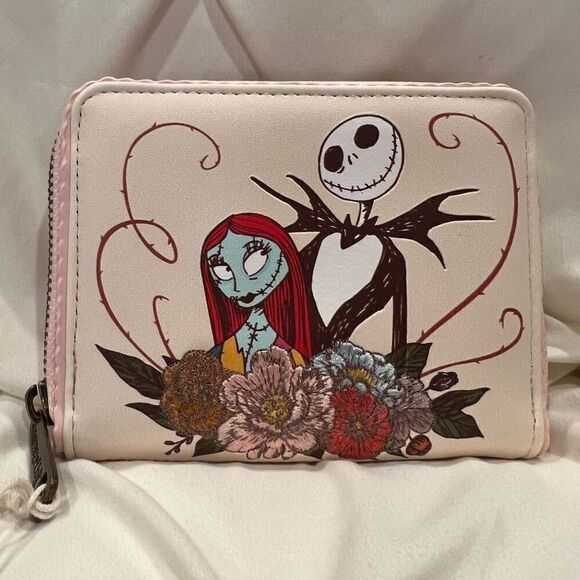 Loungefly X Disney The Nightmare Before Christmas Jack & Sally Floral Wallet NWT - Picture 1 of 8